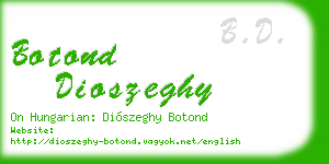 botond dioszeghy business card