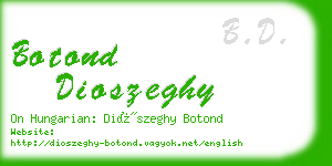 botond dioszeghy business card